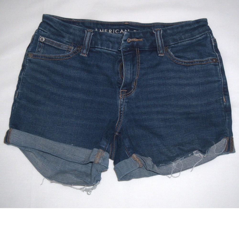 American Eagle Size 2 Blue Denim Next Level Stretch Shorts